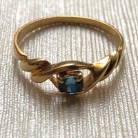 Anello Vintage in Oro 750 con Zaffiro Naturale