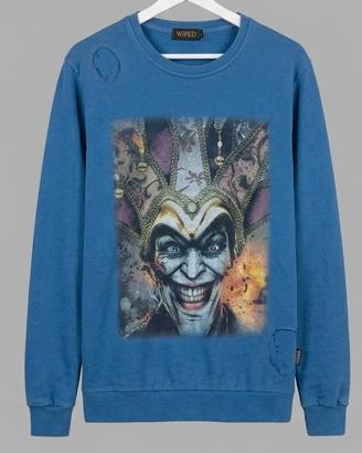 Felpa Blu Grafica "Joker Jester" - Wilfed - Taglia