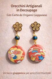 orecchini decoupage giapponese 