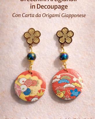 orecchini decoupage giapponese 
