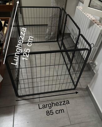 Recinto meallico per cani o cuccioli