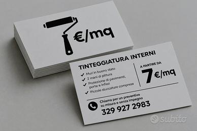 Tinteggiatura di interni  a partire da 7€/mq