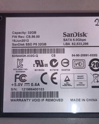 SanDisk SSD U100 32GB   codice 2