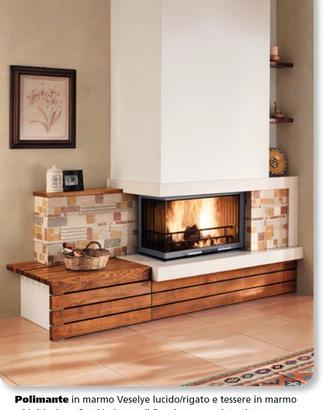 Caminetto a legna con rivestimento sconto 50%