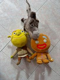 Tris di Peluche Shrek (Shrek, Ciuchino, Zenzy)