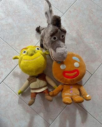 Tris di Peluche Shrek (Shrek, Ciuchino, Zenzy)
