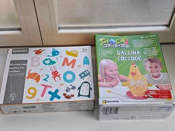 Giochi Educativi puzzle in legno BeeBeeRun e Galli