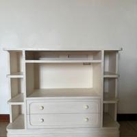 Mobile tv in legno massello bianco