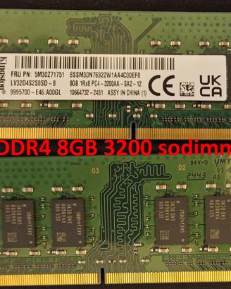 RAM DDR4 3x 8GB - 16GB 24gb Sodimm Notebook