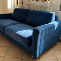Divano letto in tessuto 3 posti