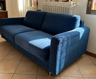 Divano letto in tessuto 3 posti