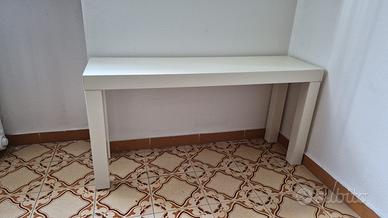 Tavolino basso lungo in legno bianco stile moderno