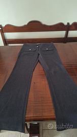 pantaloni camomilla italia a zampa blu scuro antra