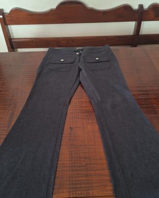 pantaloni camomilla italia a zampa blu scuro antra