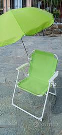 seggiolina con ombrello per bimbi