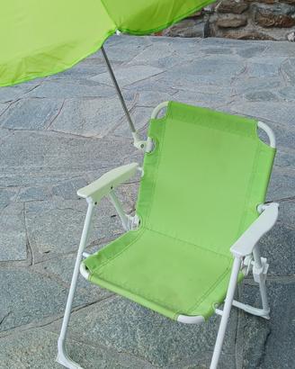 seggiolina con ombrello per bimbi
