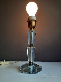 lampada art decò cristallo ottone