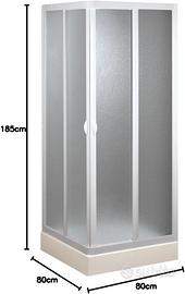 Forte: Box doccia Smart angolare in PVC-Acrilico, 