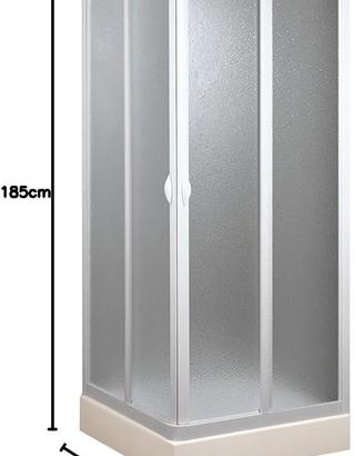 Forte: Box doccia Smart angolare in PVC-Acrilico, 