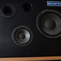 stereo con casse e amplificatore artigianale 