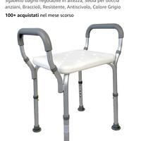 Sedia doccia con braccioli
