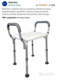 Sedia doccia con braccioli