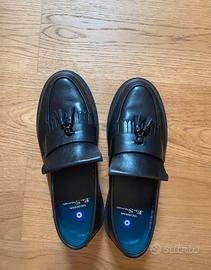 Mocassini neri Ben Sherman  a pianta larga