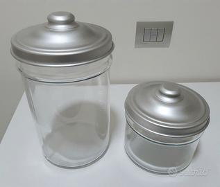 Vasi Cilindrici Biscottiere in vetro con coperchio