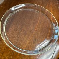 Antico Vassoio/piatto vetro fine 800 fatto a mano