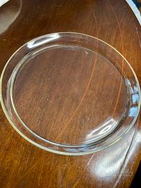 Antico Vassoio/piatto vetro fine 800 fatto a mano