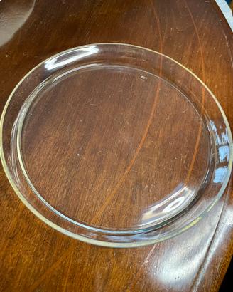 Antico Vassoio/piatto vetro fine 800 fatto a mano