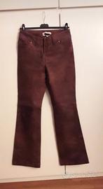 calzoni vera pelle effetto antico scamosciata 