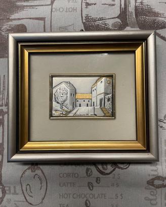Quadro incisione su argento Leader Linea argento