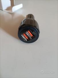 Caricabatterie accendisigari con 2 porte USB