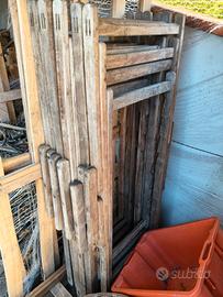 6 sdraio mare in legno di teak vintage