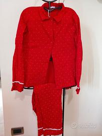 pigiama rosso a pois bianchi Jadea