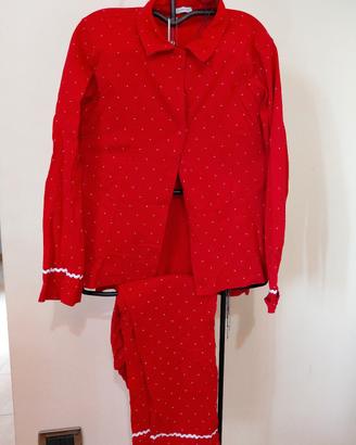 pigiama rosso a pois bianchi Jadea