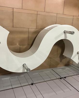 Tavolino da Salotto Moderno a "S" in Vetro  Design