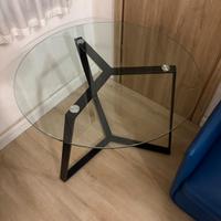 Tavolino design vetro e metallo moderno