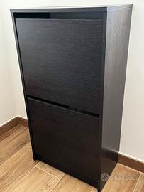 Scarpiera Ikea bissa marrone-nero 2 scomparti