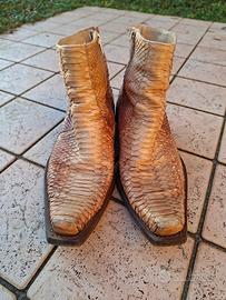 Stivaletto uomo pelle serpente artigianale