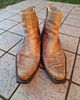 Stivaletto uomo pelle serpente artigianale