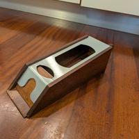 portacarte da gioco vintage in legno 