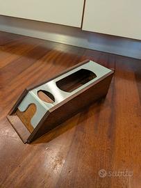 portacarte da gioco vintage in legno 