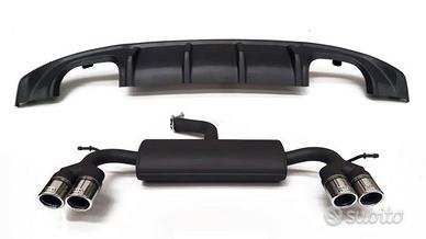 DIFFUSORE SPORTIVO + SCARICO DUPLEX 2x70 VW GOLF 6