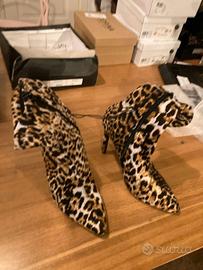Stivale leopardato con tacco n 38