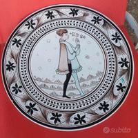 antico piatto vintage ceramica faenza