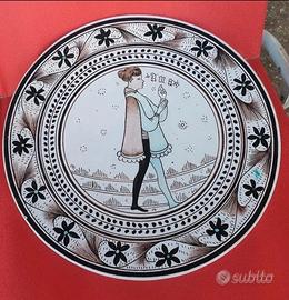 antico piatto vintage ceramica faenza