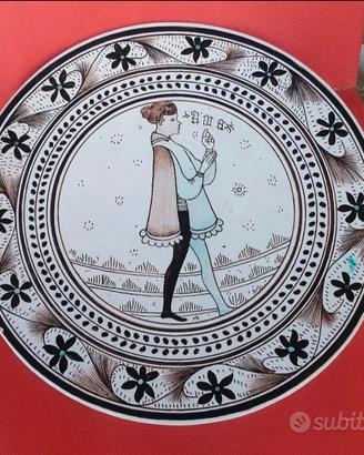 antico piatto vintage ceramica faenza