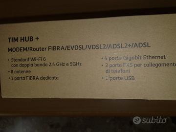 Nuovo Modem Tim Hub+ Plus ZTE router fibra